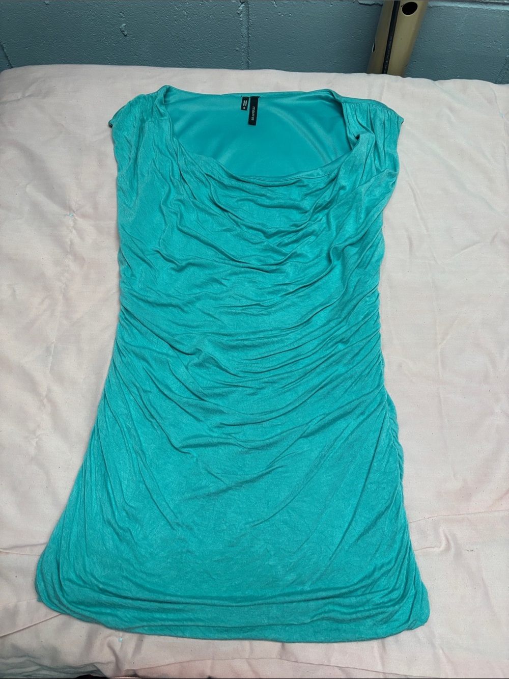 Maurices Turquoise Ruched Cowl Neck Camisole